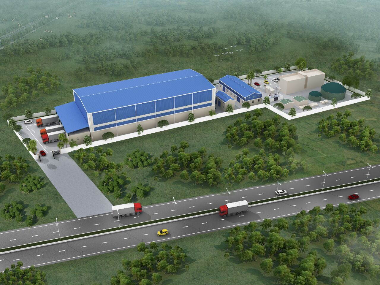 Cold storage warehouse structural steel layout